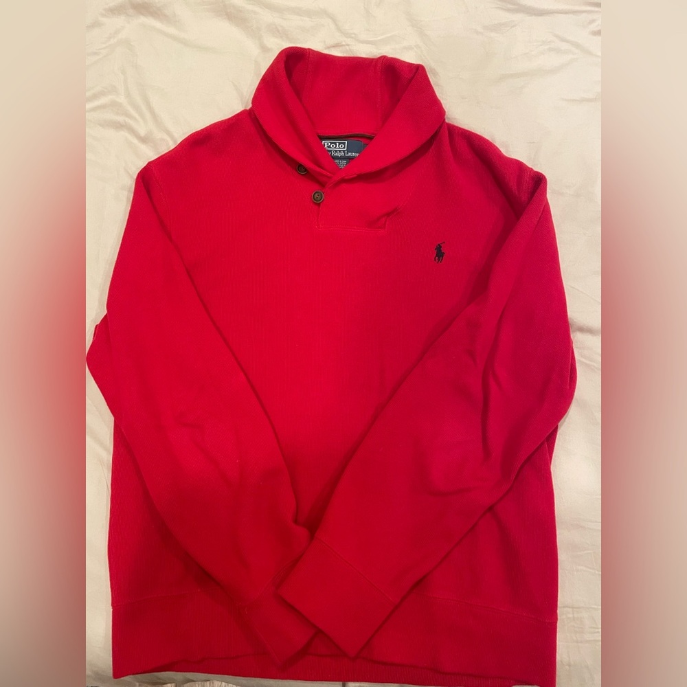 Polo by Ralph Lauren Men's Vibrant Red Turtleneck Sweater